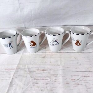 Disney Store Ratatouille Chef Mugs Set of 4 - White base